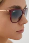Сонцезахисні окуляри Ray-Ban жіночі колір бордовий Сонцезахисні окуляри Ray-Ban жіночі колір бордовий