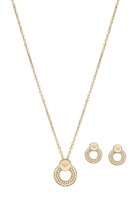 Кольє і сережки Emporio Armani колір золотий Кольє і сережки Emporio Armani колір золотий