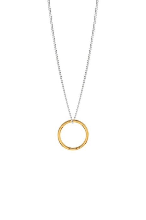 Срібне кольє No More колір золотий (2979187) Срібне кольє No More колір золотий (2979187)