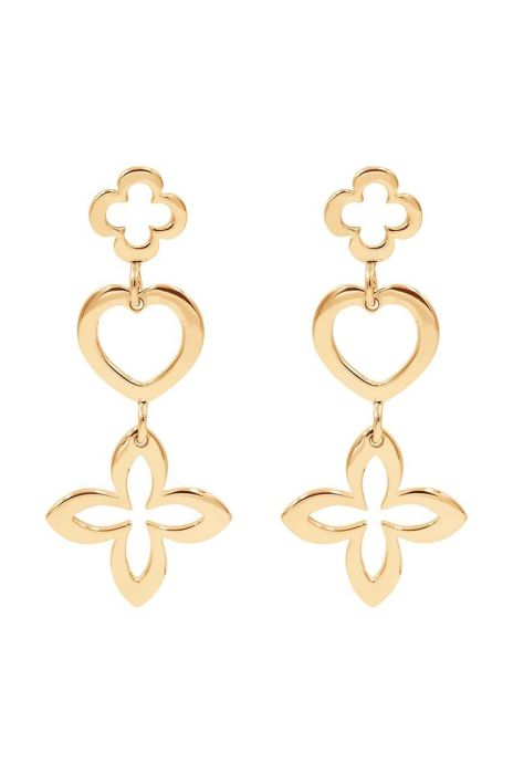 Позолочені сережки Lilou колір золотий (3344816) Позолочені сережки Lilou колір золотий (3344816)