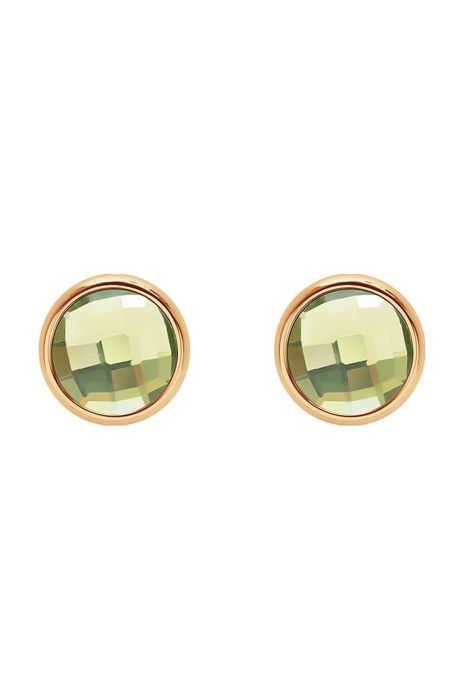 Позолочені сережки Lilou One колір зелений (3345293)