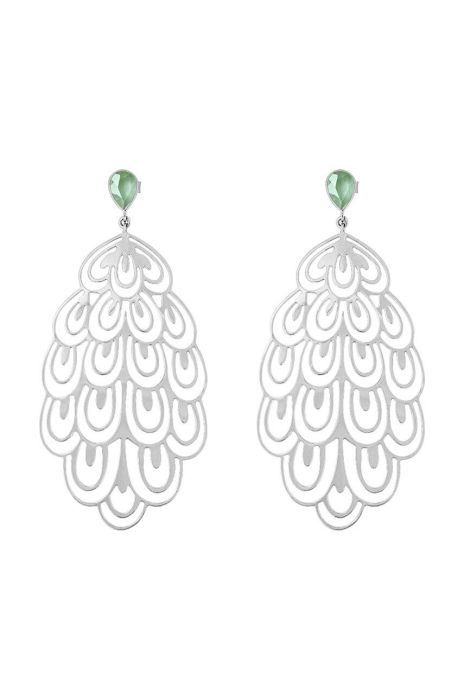 Позолочені сережки Lilou Paw колір срібний (3345192)