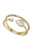 Перстень Fossil колір золотий (3461425) Перстень Fossil колір золотий (3461425)