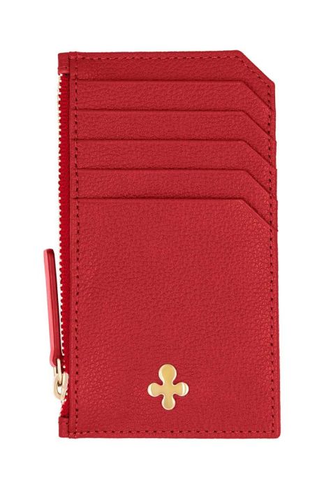 Шкіряний чохол на банківські карти Lilou колір червоний Шкіряний чохол на банківські карти Lilou колір червоний