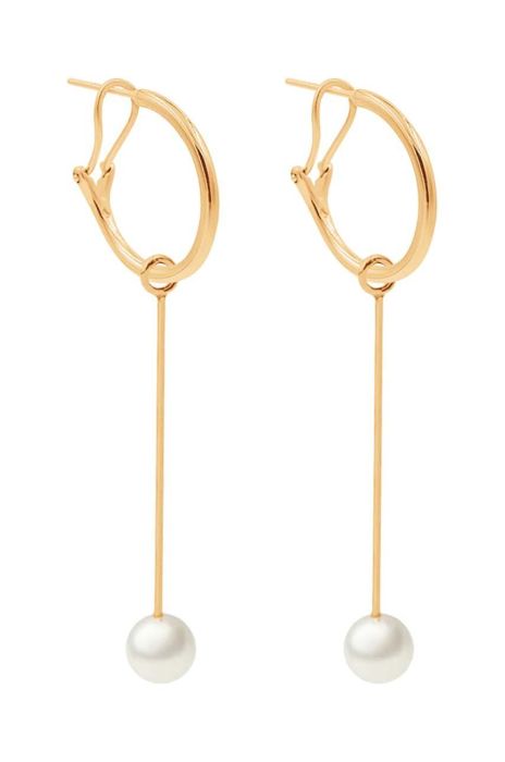 Позолочені сережки Lilou колір золотий (3628943) Позолочені сережки Lilou колір золотий (3628943)