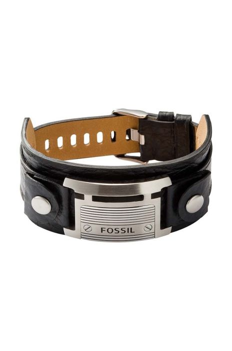 Fossil - Шкіряний браслет колір чорний (554481) Fossil - Шкіряний браслет колір чорний (554481)