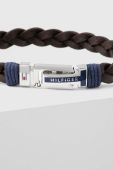 Шкіряний браслет Tommy Hilfiger чоловіча колір коричневий (3433792)