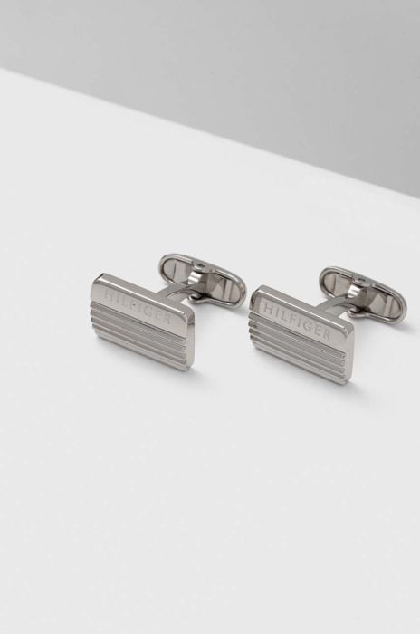 Запонки для манжетів Tommy Hilfiger чоловічі колір срібний (3374494) Запонки для манжетів Tommy Hilfiger чоловічі колір срібний (3374494)