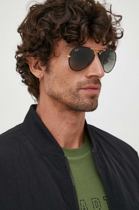Сонцезахисні окуляри Ray-Ban колір золотий (3449686) Сонцезахисні окуляри Ray-Ban колір золотий (3449686)