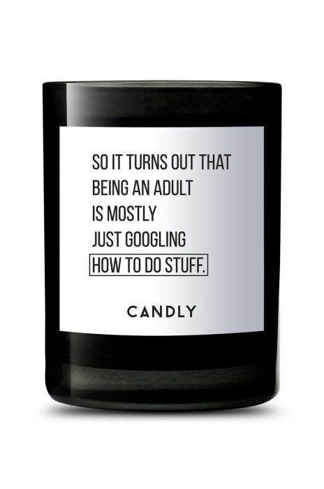Candly - Ароматична соєва свічка So it turns out that being an adult is mostly just googling hot to do stuff 250 g колір чорний Candly - Ароматична соєва свічка So it turns out that being an adult is mostly just googling hot to do stuff 250 g колір чорний