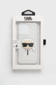 Чохол на телефон Karl Lagerfeld колір срібний iPhone 13 Pro Чохол на телефон Karl Lagerfeld колір срібний iPhone 13 Pro