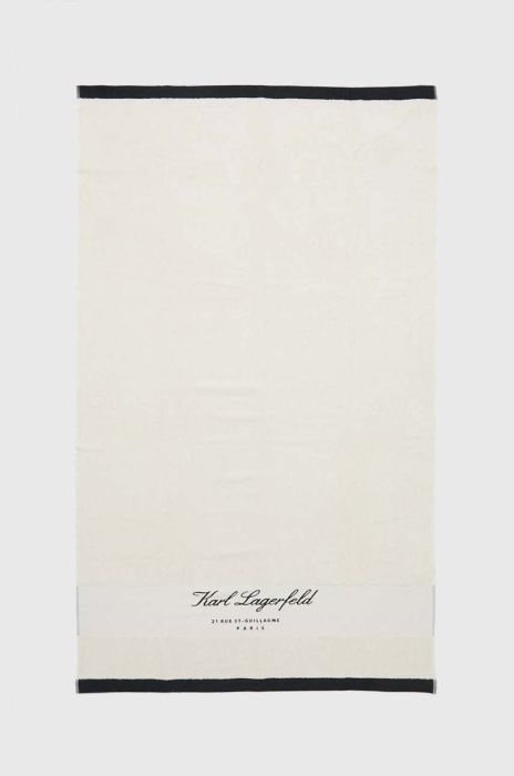 Бавовняний рушник Karl Lagerfeld колір бежевий Бавовняний рушник Karl Lagerfeld колір бежевий