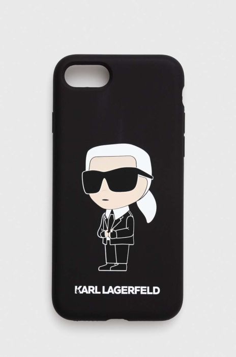 Чохол на телефон Karl Lagerfeld iPhone 7/ 8/ SE 2020/ SE 2023 колір чорний Чохол на телефон Karl Lagerfeld iPhone 7/ 8/ SE 2020/ SE 2023 колір чорний