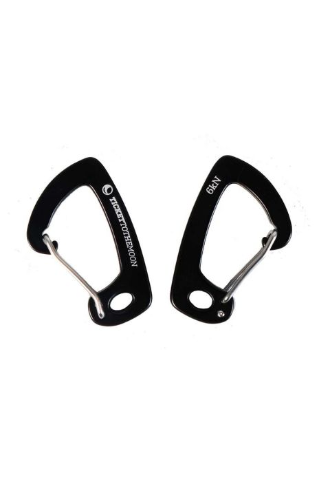 Карабіни для кріплення гамака Ticket to The Moon 6kN 2-pack колір чорний Карабіни для кріплення гамака Ticket to The Moon 6kN 2-pack колір чорний
