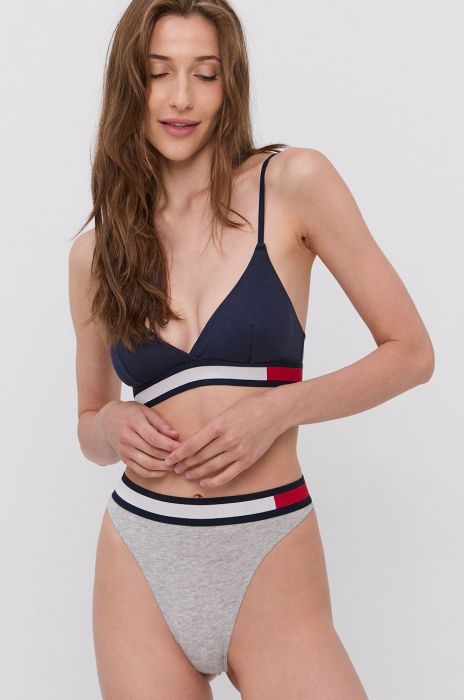Бюстгальтер Tommy Hilfiger колір синій гладкий Бюстгальтер Tommy Hilfiger колір синій гладкий
