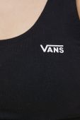 Спортивний бюстгальтер Vans колір чорний однотонний Спортивний бюстгальтер Vans колір чорний однотонний