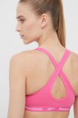 Спортивний бюстгальтер Reebok F9793 колір рожевий однотонний