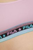 Спортивний бюстгальтер Fila колір рожевий візерунок Спортивний бюстгальтер Fila колір рожевий візерунок
