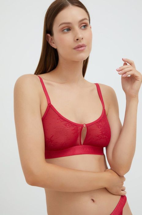Бюстгальтер Karl Lagerfeld колір червоний мереживо однотонний (2503135) Бюстгальтер Karl Lagerfeld колір червоний мереживо однотонний (2503135)