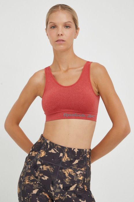 Спортивний бюстгальтер Reebok колір помаранчевий однотонний