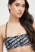 Купальний бюстгальтер Karl Lagerfeld колір чорний злегка ущільнена чашечка (3135429)