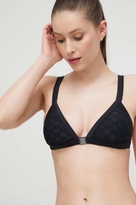 Купальний бюстгальтер Karl Lagerfeld колір чорний злегка ущільнена чашечка (3135439) Купальний бюстгальтер Karl Lagerfeld колір чорний злегка ущільнена чашечка (3135439)