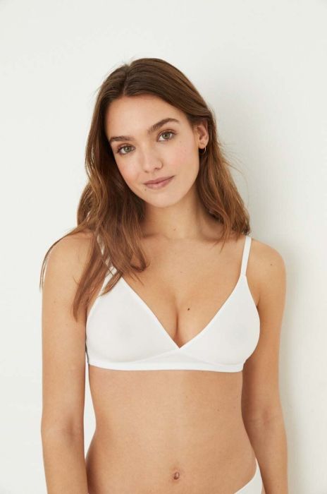 Бюстгальтер women'secret NATURAL колір білий однотонний Бюстгальтер women'secret NATURAL колір білий однотонний