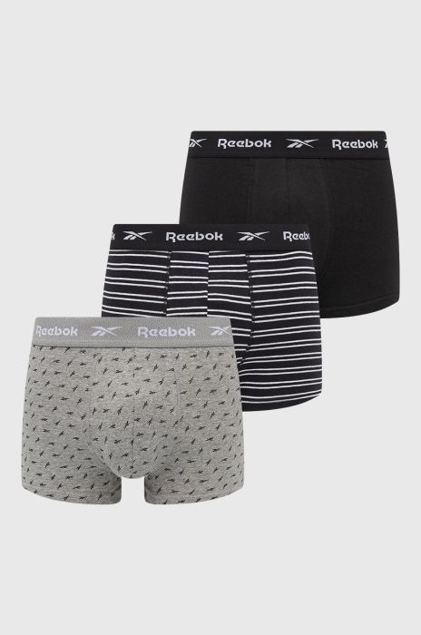 Боксери Reebok U5.F8362 (3-pack) чоловічі колір чорний Боксери Reebok U5.F8362 (3-pack) чоловічі колір чорний