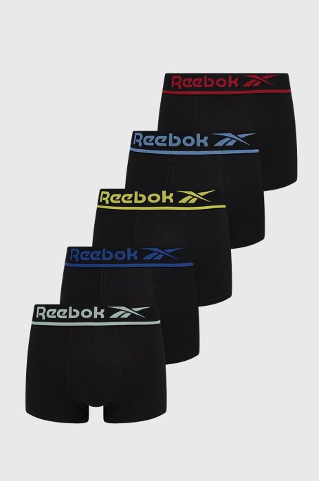Боксери Reebok (5-pack) чоловічі колір чорний Боксери Reebok (5-pack) чоловічі колір чорний