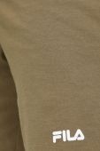 Бавовняна піжама Fila колір зелений однотонна Бавовняна піжама Fila колір зелений однотонна