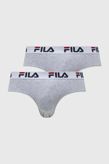 Сліпи Fila 2-pack чоловічі колір сірий Сліпи Fila 2-pack чоловічі колір сірий