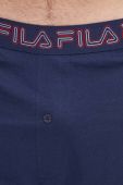 Бавовняна піжама Fila колір білий однотонна Бавовняна піжама Fila колір білий однотонна