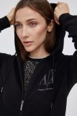 Бавовняна кофта Armani Exchange жіноча колір чорний з аплікацією (1768245) Бавовняна кофта Armani Exchange жіноча колір чорний з аплікацією (1768245)