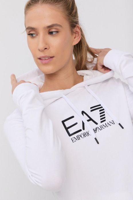 Кофта EA7 Emporio Armani жіноча колір білий гладка (1589661) Кофта EA7 Emporio Armani жіноча колір білий гладка (1589661)