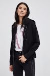 Кофта Armani Exchange жіноча колір чорний гладка Кофта Armani Exchange жіноча колір чорний гладка