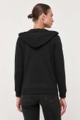 Кофта Armani Exchange жіноча колір чорний з капюшоном з аплікацією (3348253)