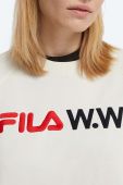 Кофта Wood Wood Elena x FIla жіноча колір білий з принтом 688375.N15-WHITE Кофта Wood Wood Elena x FIla жіноча колір білий з принтом 688375.N15-WHITE