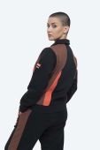 Кофта Wood Wood Evonn x Fila жіноча колір чорний візерунок 688378.B028-BLACK