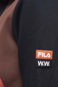 Кофта Wood Wood Evonn x Fila жіноча колір чорний візерунок 688378.B028-BLACK