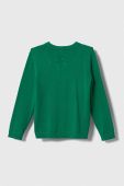 Дитячий бавовняний светр United Colors of Benetton колір зелений легкий (3412925) Дитячий бавовняний светр United Colors of Benetton колір зелений легкий (3412925)