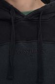 Бавовняна кофта Guess чоловіча колір чорний з капюшоном візерунок Bluza GUESS USA Two Tone Hoodie M2BQ02KBB40 A119