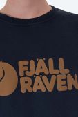 Бавовняна кофта Fjallraven Logo Sweater чоловіча колір синій з аплікацією F84142-345 Бавовняна кофта Fjallraven Logo Sweater чоловіча колір синій з аплікацією F84142-345