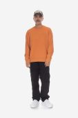 Бавовняна кофта Wood Wood чоловіча колір помаранчевий однотонна 12315602.2474-ABRICOTORA