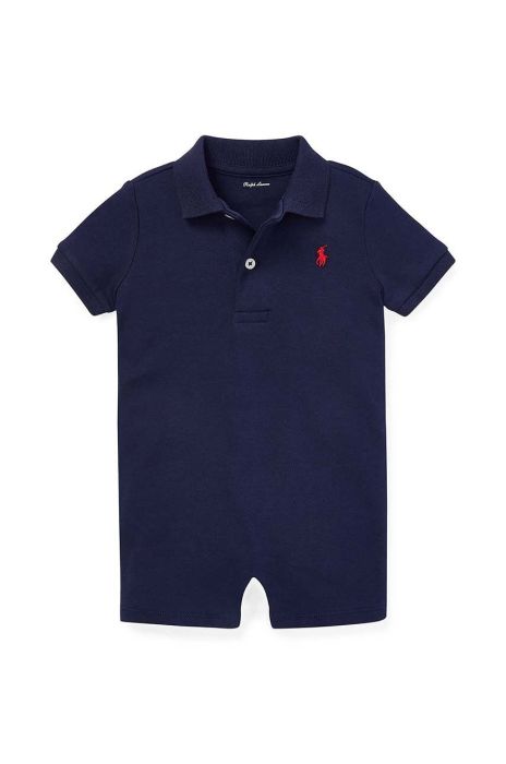Бавовняний ромпер для немовлят Polo Ralph Lauren колір темно-синій (2950600) Бавовняний ромпер для немовлят Polo Ralph Lauren колір темно-синій (2950600)