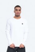 Бавовняний лонгслів Wood Wood Long Sleeve Wood Wood колір білий однотонний 10005402.2323-BRIGHT Бавовняний лонгслів Wood Wood Long Sleeve Wood Wood колір білий однотонний 10005402.2323-BRIGHT