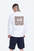 Бавовняний лонгслів Wood Wood Han колір білий з принтом 11935408.2334-BRIGHTWHIT Бавовняний лонгслів Wood Wood Han колір білий з принтом 11935408.2334-BRIGHTWHIT
