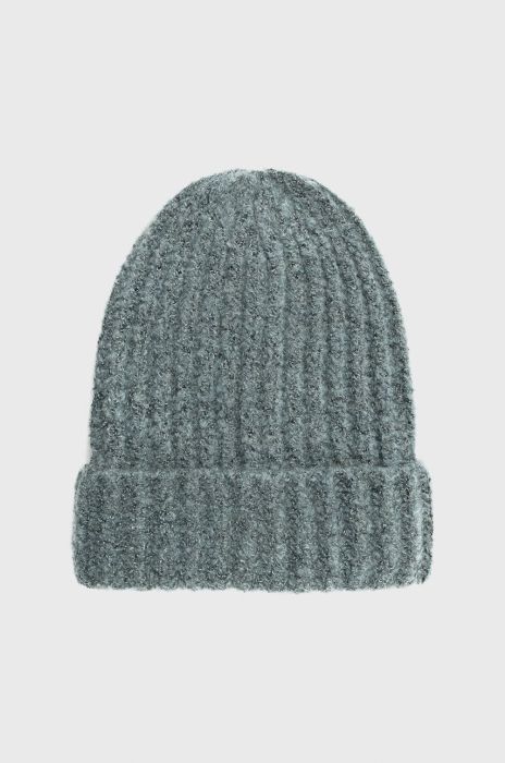 Шапка Pieces з товстого трикотажу колір блакитний (1874208)