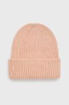 Шапка Pieces колір рожевий з товстого трикотажу Шапка Pieces колір рожевий з товстого трикотажу