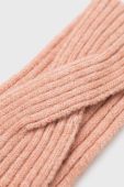 Пов'язка з домішкою вовни Pieces колір рожевий Пов'язка з домішкою вовни Pieces колір рожевий