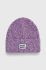 Вовняна шапка MC2 Saint Barth колір фіолетовий з товстого трикотажу вовна